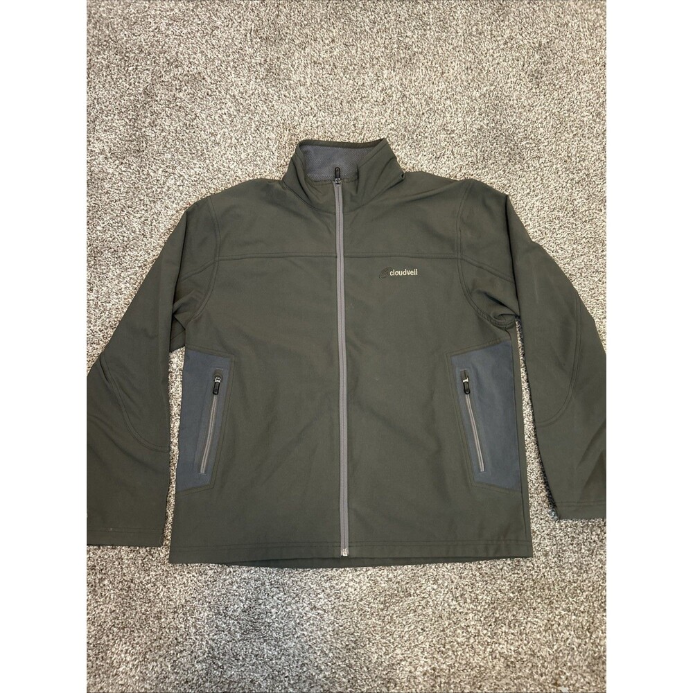 Cloudveil Mens Full Zip Lightweight Jacket Green Size L Activewear